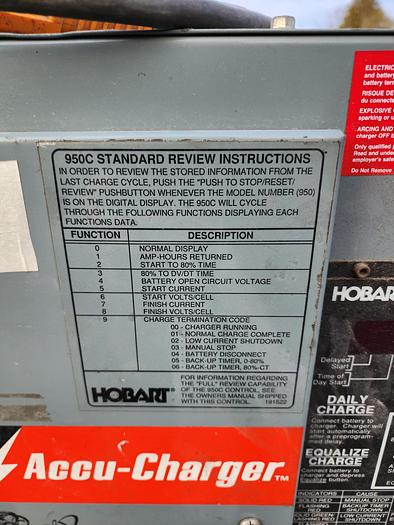 Used Hobart Accu-Charger 600B1-12 Industrial 24 Volt Battery Charger 
