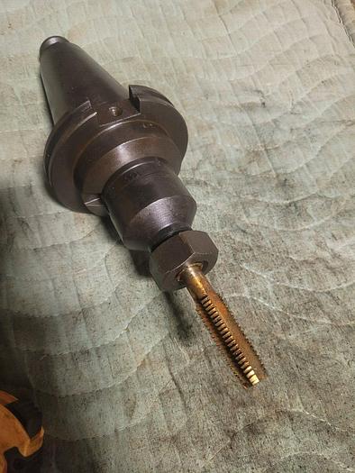 Used Sandvik A390.45-50 50 040M CAT50 Adapter & 391.18-12 50 070 7/16'' Collet Adapte