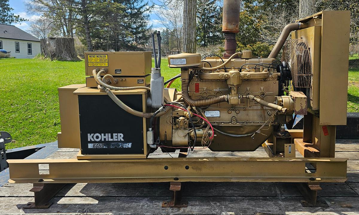 Used 50 kW Kohler 55RZ82 Fast Response LP Generator Set - 794 Hours