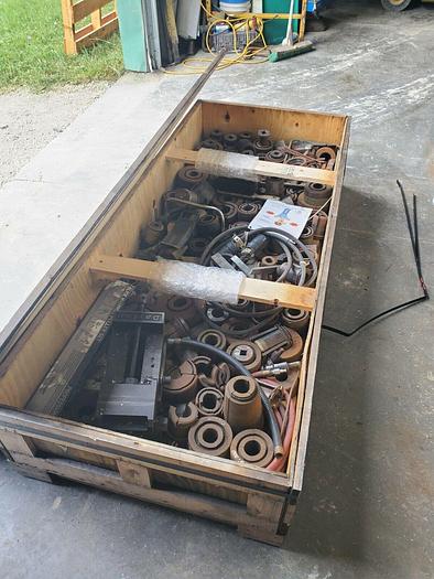 Used Hydraulic Pipe Expanding Machine w/Enerpac Pump & Cylinder Up To 7" Dies Included