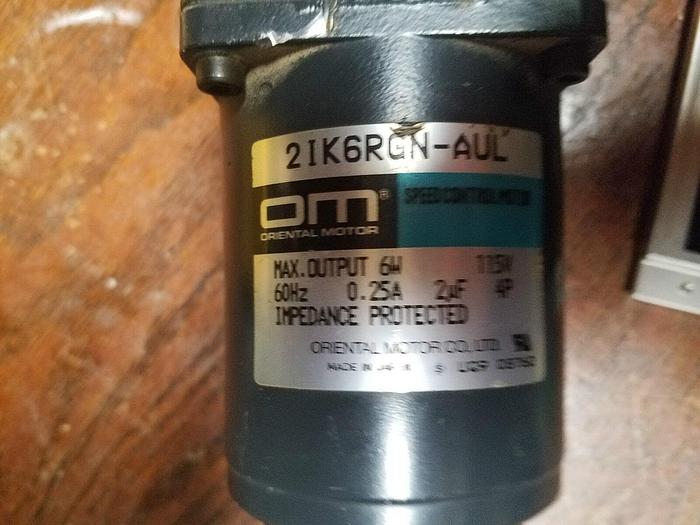 Used Oriental Motor Speed Control 21K6RGN-AUL 2GN90KA Gear Head Mounting Plate