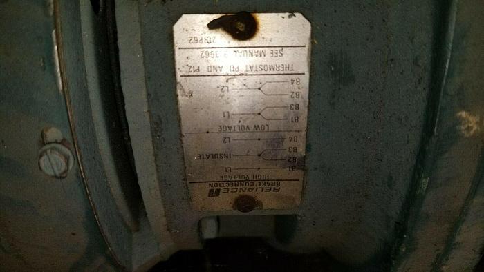 Used Reliance Electric Duty Master A.C. Motor P14H1928N-US, 5 Hp 230/460V w/Brake