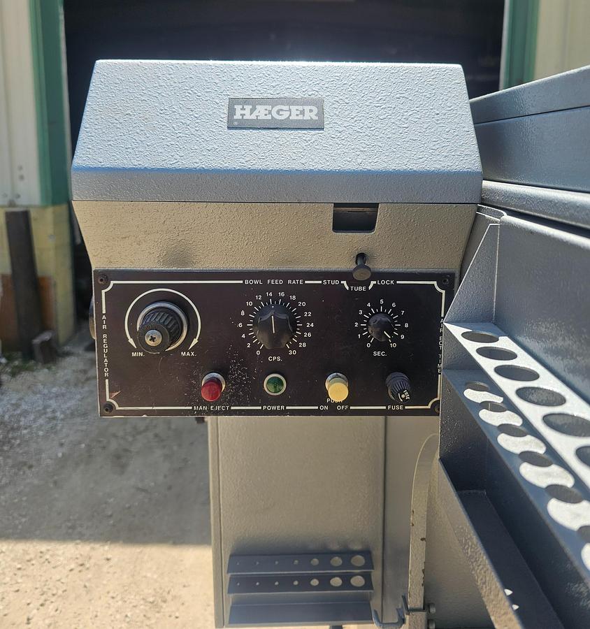 Used Haeger HP6-B Fastener Insertion Press | 18" Throat | AB-08R Autofeed | Production Speed