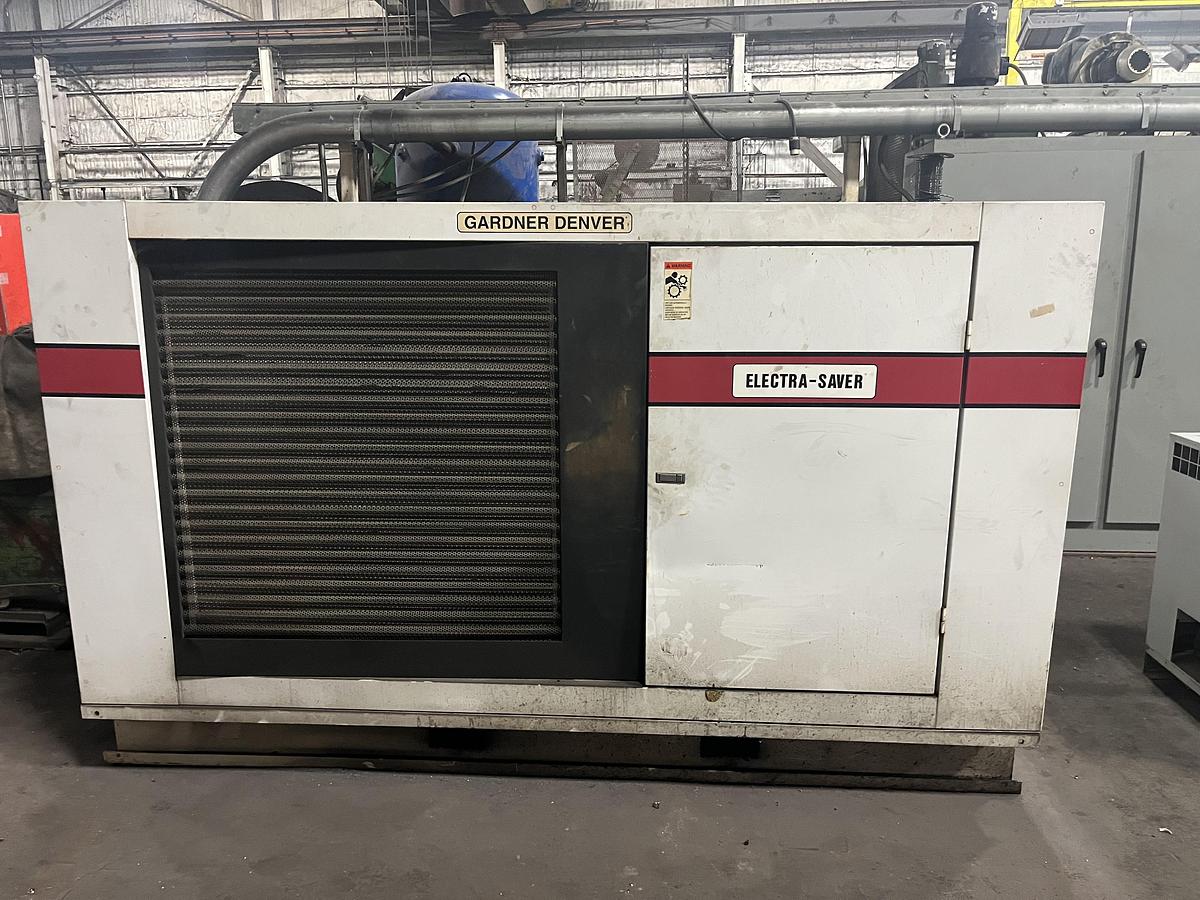 Used 150 Hp Gardner Denver EAQ99K Single Stage Rotary Screw Air Compressor 726 CFM @ 125 Psi