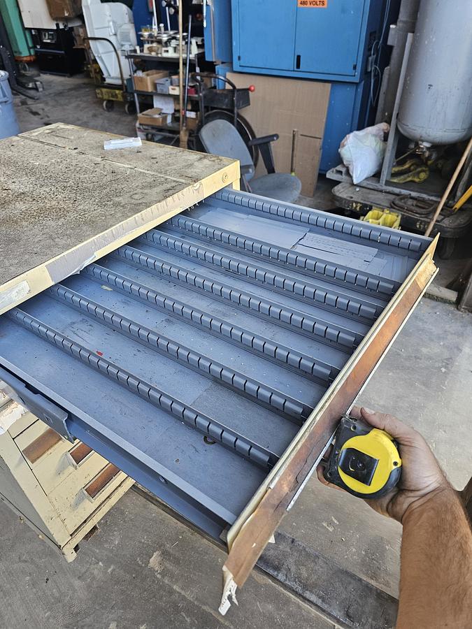 Used Stanley Vidmar 6 Drawer Modular Tooling Cabinet 30" x 28" x 30" Workbench Height