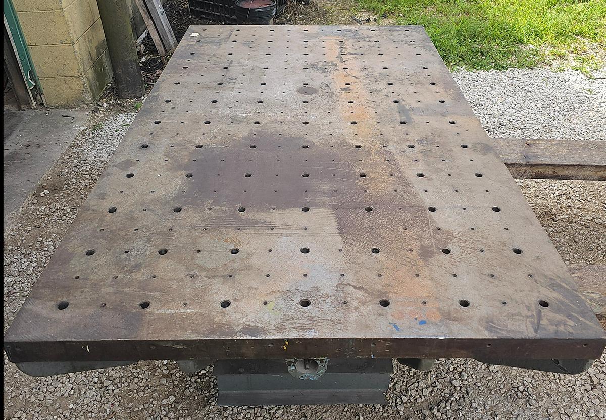 Used 6' x 42" Heavy Duty 2" Thick Top Cast Iron Setup Fixture Table