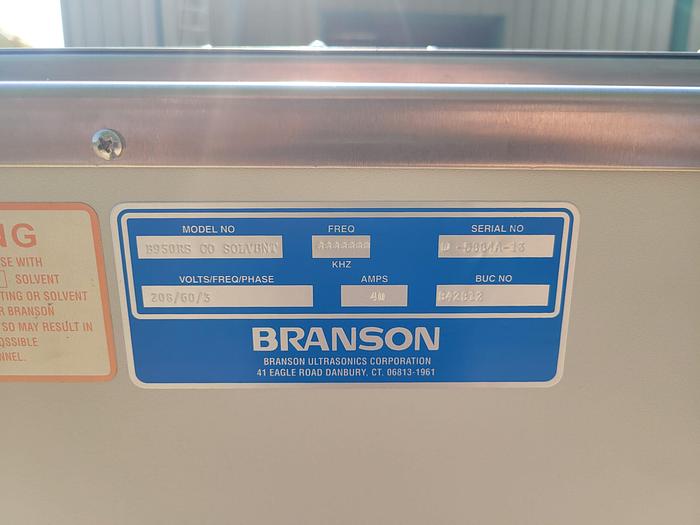 Used Branson Ultrasonics B950R Automatic Ultrasonic Vapor Degreaser & TDR-15 Robotic Loading System