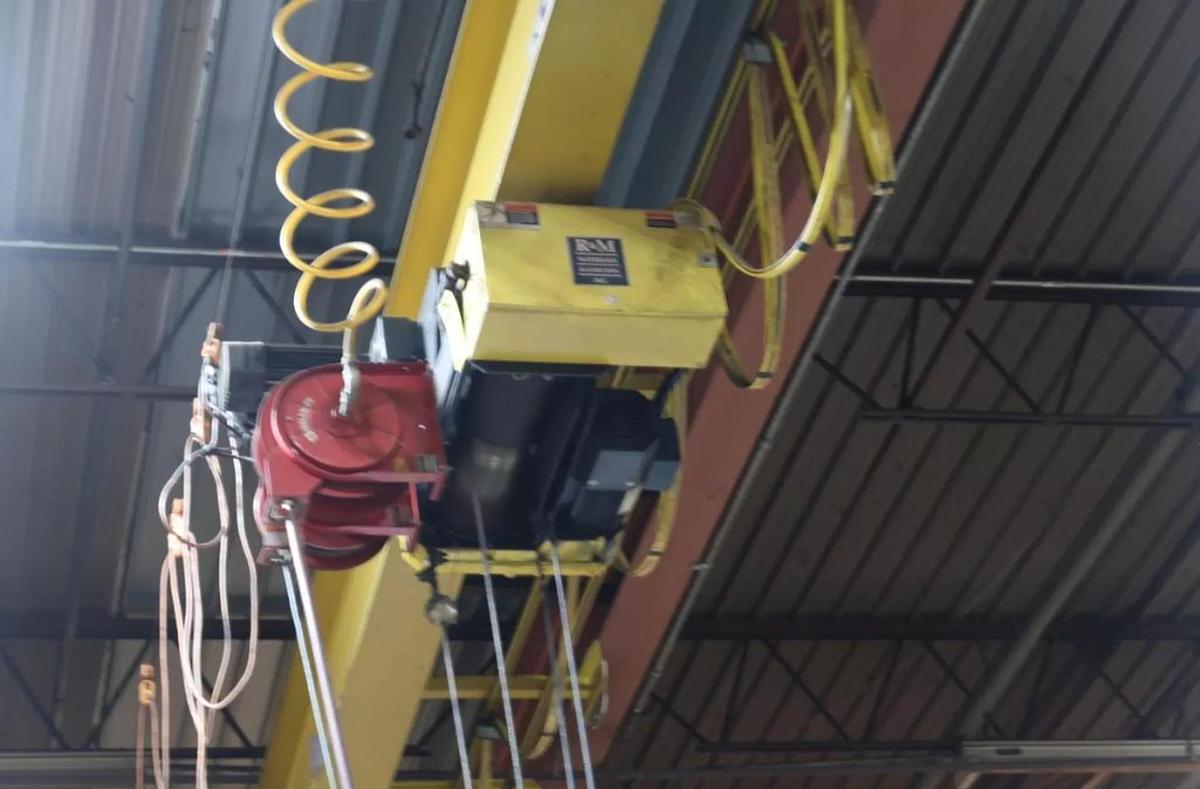 Used 35' Span x 105' Runway 3 Ton Uesco Double Bridge Freestanding Overhead Crane