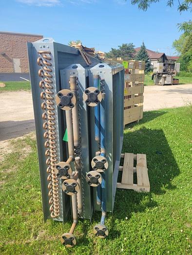 Used Super Radiator Coil Industrial Water Cooling Coil 48.00 x 076.000-02R-0.625/096
