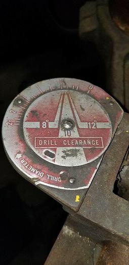 Used McDonough Drill Grinder on Baldor 1/2 Hp Dual End Pedestal 115V/1/60 w/Worklight