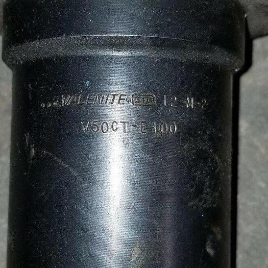 Used Valenite CAT 50 End Mill Toolholder Part #: V50CT-E100, 12-M-2
