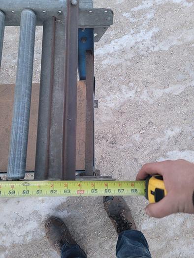 Used 66'' x 18'' Wide Gravity Feed Steel Roller Conveyor 1 3/4'' Dia. Rollers