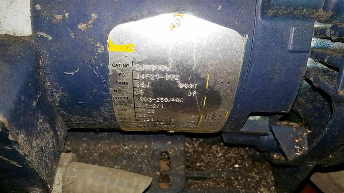 Used Baldor 1/2 HP Electric Motor Cat #CJM3100 w/Pump