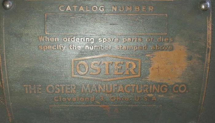 Used Oster #502R-V PipeMaster 3/8"-2" Rotary Die Head Threader on Cart w/$1000+ Dies.
