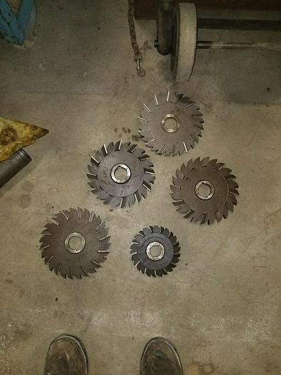 Used 1 1/2" B&S Tool Co & National Twist Drill Flat Slab Cutting Mills, 8'' x 5/8''T