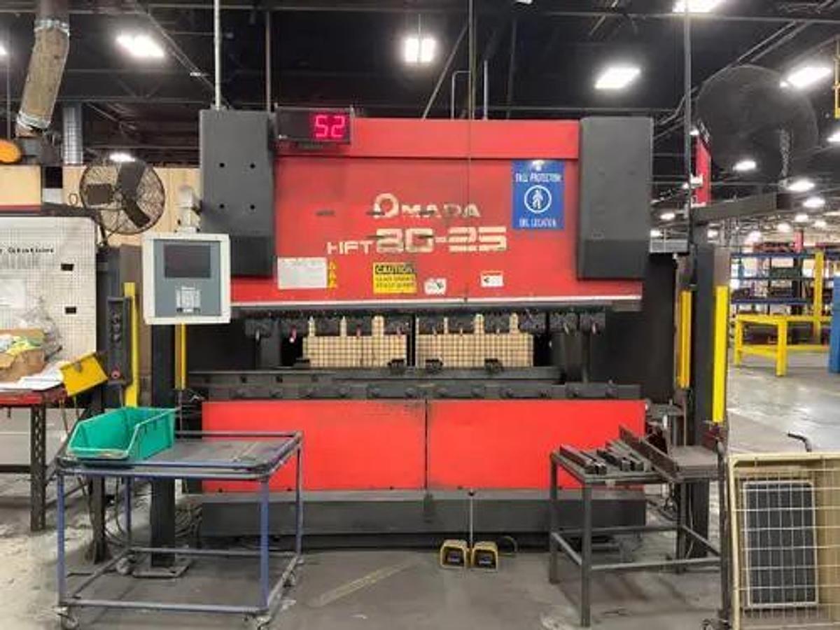Used 88 Ton x 8' Amada HFT 80-25 S Hydraulic 4 Axis CNC Press Brake 
