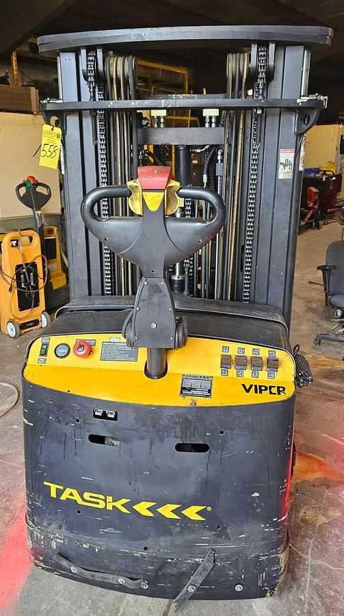 Used TASK Viper3000 3,000 LB Walkie Reach Stacker 157" Triplex Mast Side-Shift & Tilt