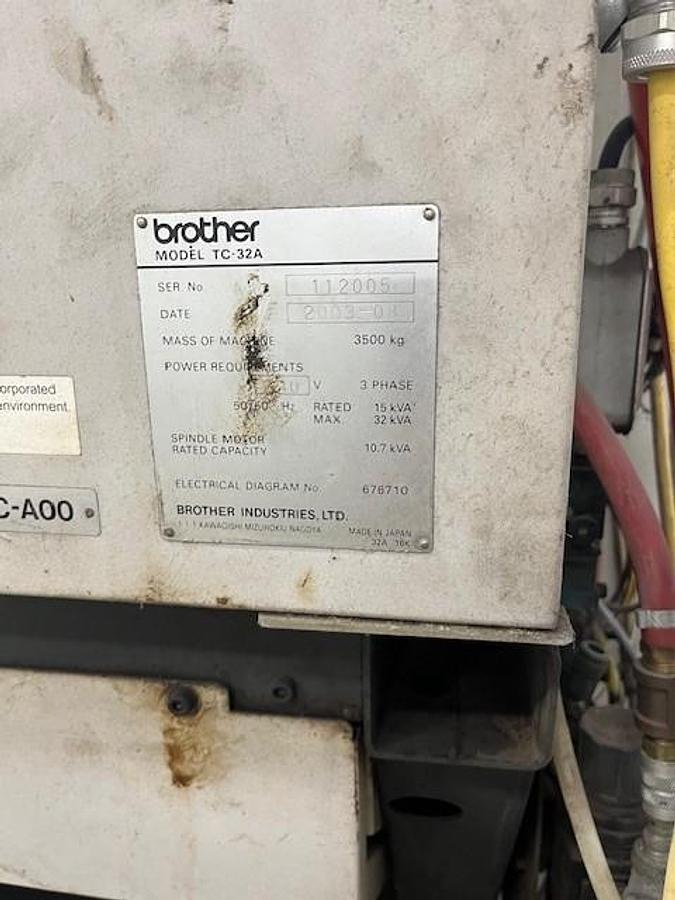 Used 2003 Brother TC-32A High Speed CNC Drilling & Tapping Center, 26 Position ATC