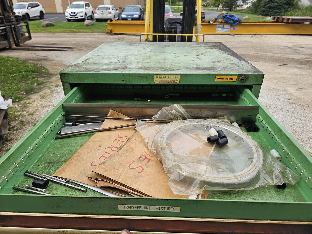 Used 12 Drawer Equipto Industrial Parts Storage Tooling Cabinet 30" x 28" x 57"