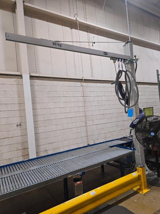 Used 50 Kg Schmalz SBB-EVE-ST-VZ Vacuum Lifter Ergo Handler 10' Arm x 11' HUB Jumbo ERGO 65
