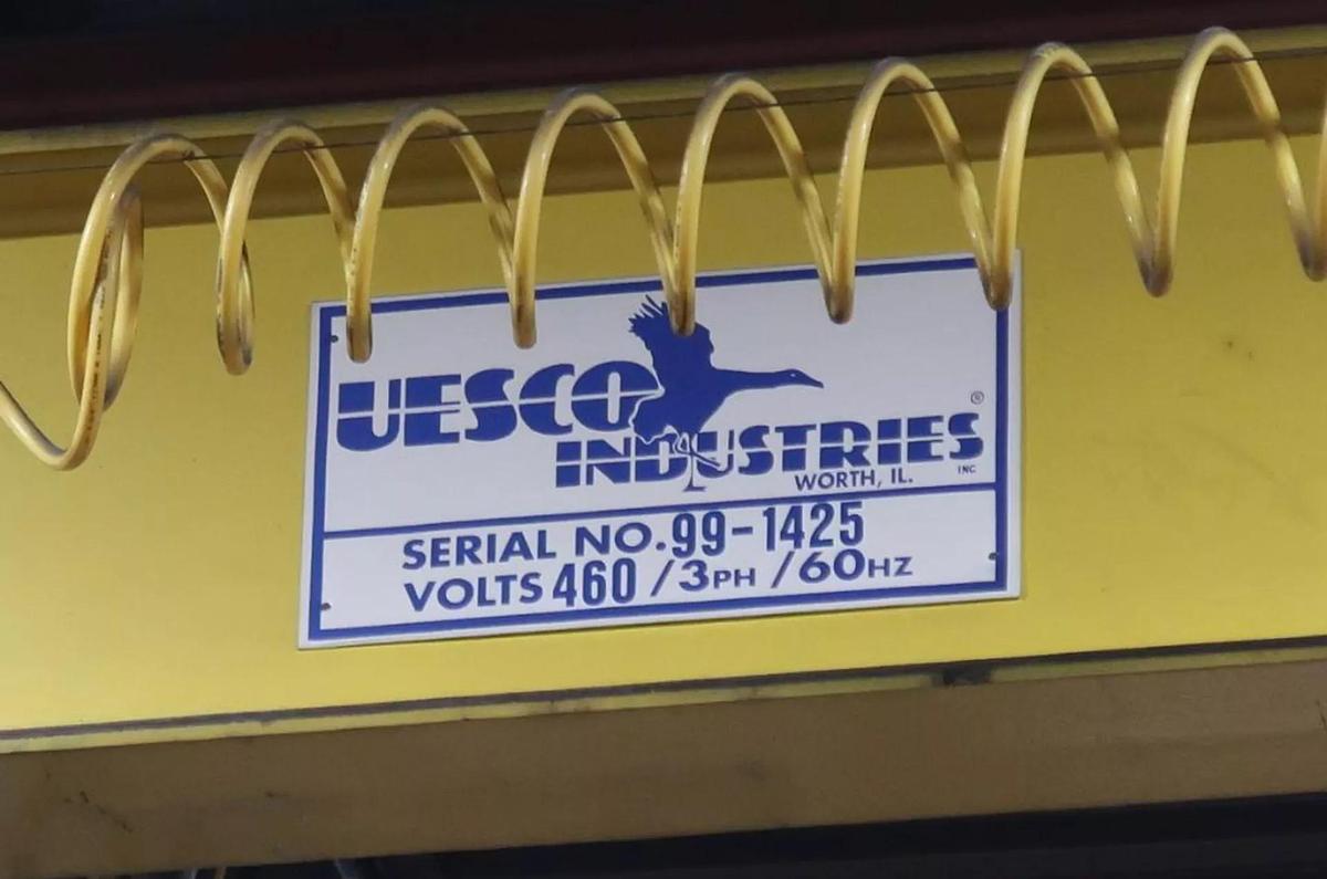 Used 35' Span x 105' Runway 3 Ton Uesco Double Bridge Freestanding Overhead Crane