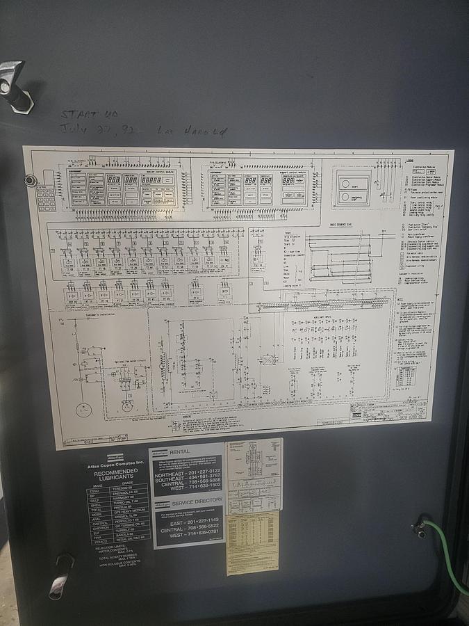 Used 450 Hp Atlas Copco ZR5 Oil Free 2050 CFM Rotary Screw Air Compressor - 34208 Hours