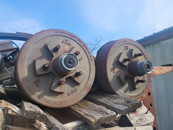 Pair of Dexter 8' Spring Trailer Drop Axle 3500 lb Capacity