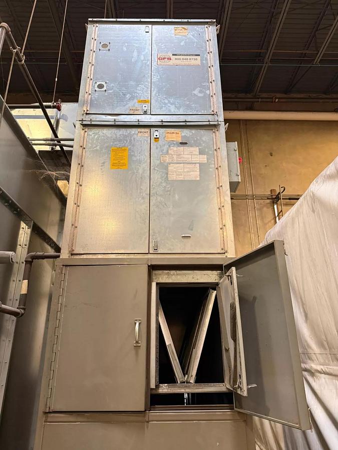 Used GFS CDG-1610PSB-30-S-CU-S Crossdraft Spray Booth 16' x 10' x 30' w/Mix Room & Air Makeup Unit