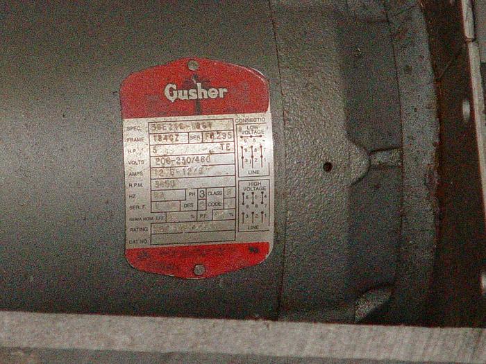 Used Gusher 5 Hp Motor/Pump w/SST Canister Filter, 208-230/460V