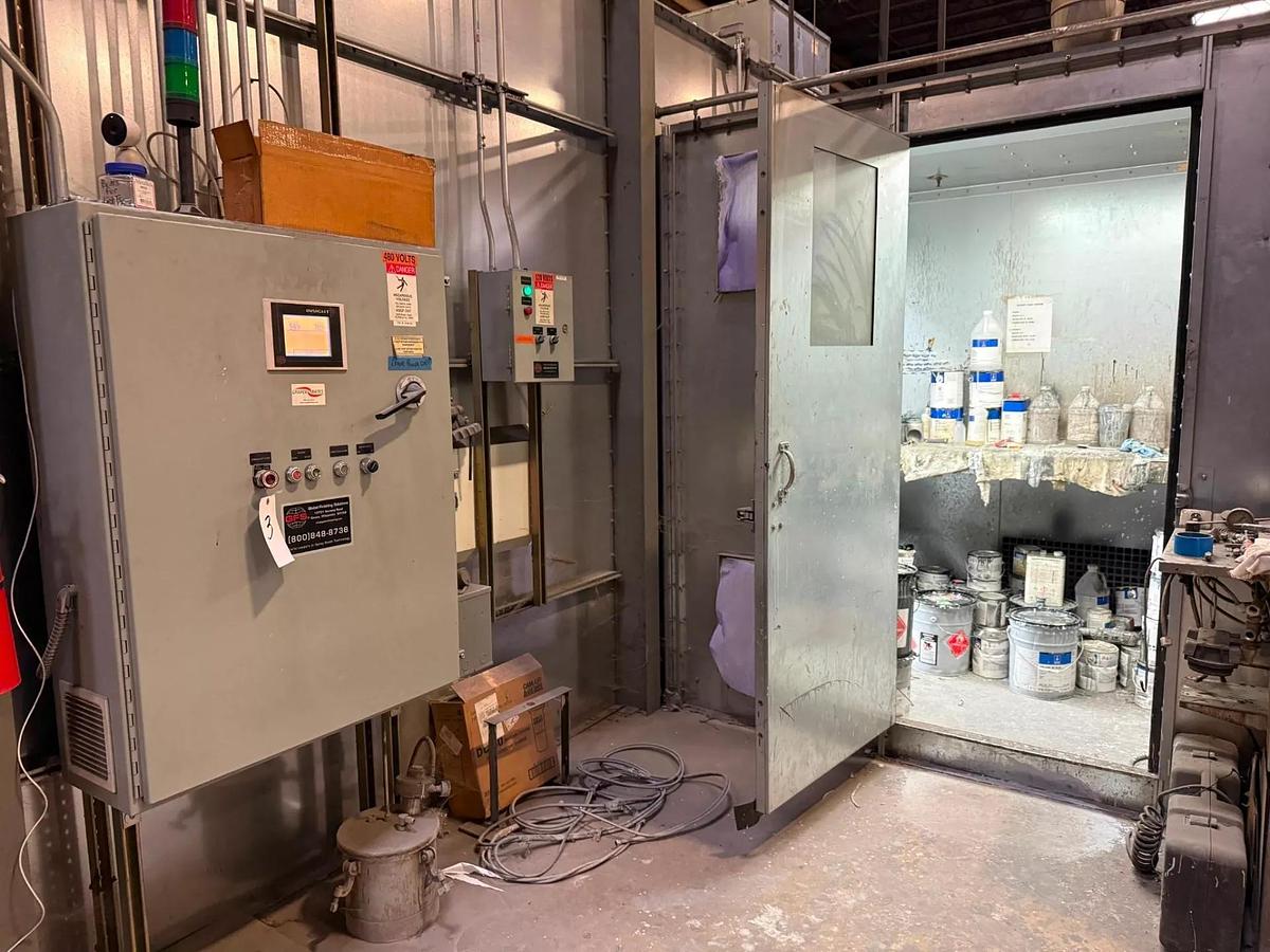 Used GFS CDG-1610PSB-30-S-CU-S Crossdraft Spray Booth 16' x 10' x 30' w/Mix Room & Air Makeup Unit