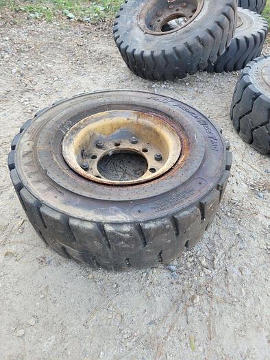 Used Titan 6.50-10 NHS PWT Premium Wide Trac Pneumatic Equipment Tire w/6 Bolt Rim