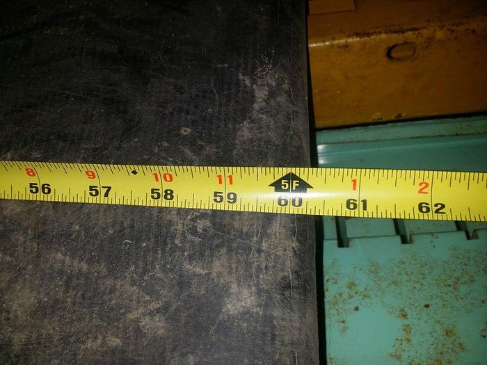 Used 60" Long x 12" W Flat Belt Conveyor section 1/8 Hp @ 90 Volt Vari-speed DC Motor