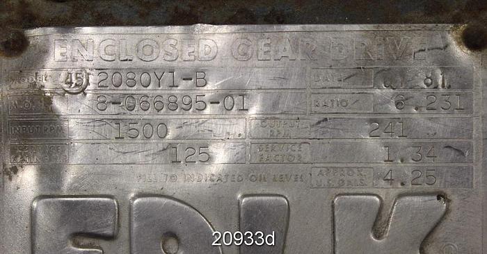 Used Falk 2080Y1B Parallel Shaft Gearbox, 6.231/1 Ratio, Parallel Shaft #20933