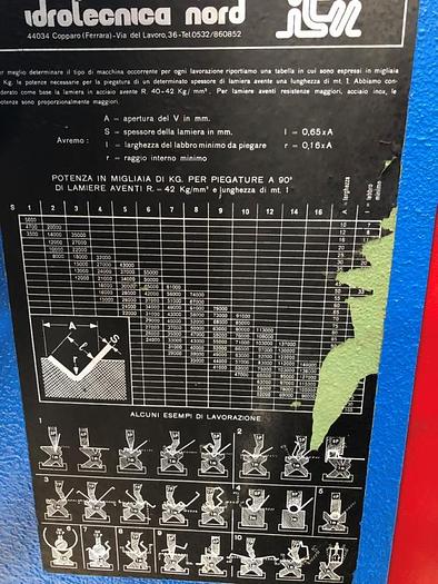 Usato PIEGATRICE IDROTECNICA NORD IDRAULICA 3000 X 60t