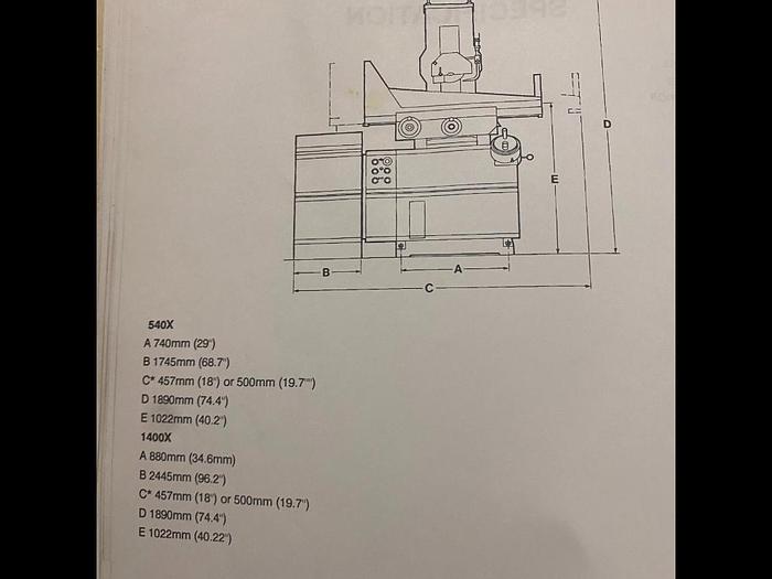 Used 1993 Jones & Shipman 540X Surface Grinder