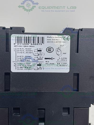 Siemens  3RT1 034-1 QB44-3MA0 Contracter w/3RH19211-1HA22-3AA1 Motor Control