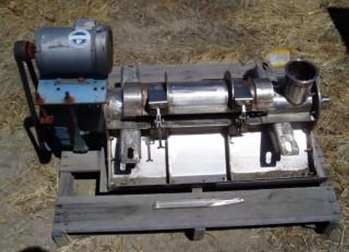 Used Feeder, Screw, 4" X 32", S/st, Hopper #S328676