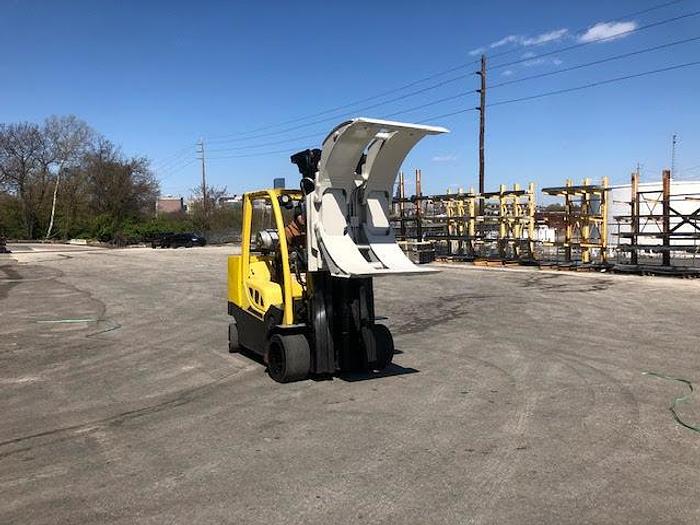 Used 12,000 POUND HYSTER MODEL S120FTPRS ROLL CLAMP FORKLIFT MFG. 2016