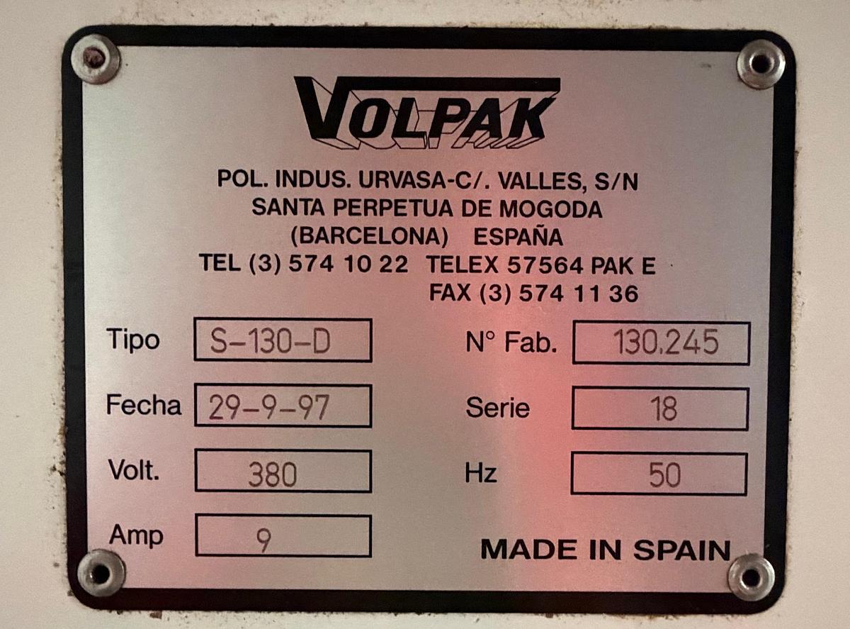 Used 1997 VOLPAK S-130-D