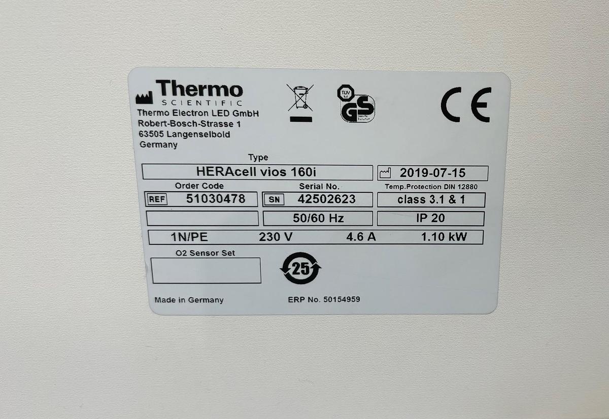 Used 2019 THERMO SCIENTIFIC HERAcell vios 160i