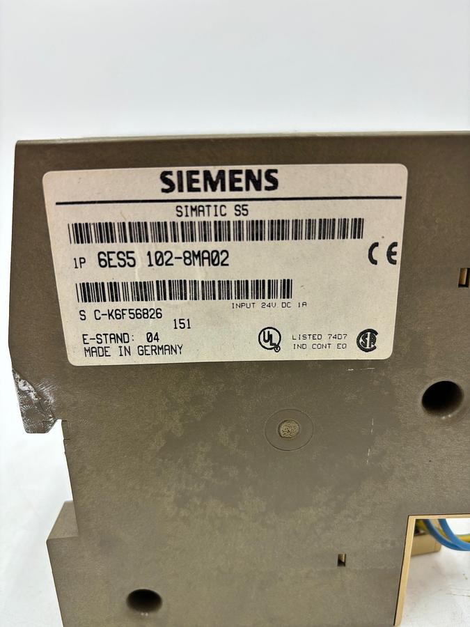 Used Siemens SIMATIC S5-100U CPU 102