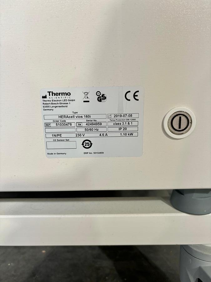 Used 2019 THERMO SCIENTIFIC HERAcell vios 160i