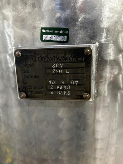 Used 1967 G.JULIN&FILS ROUEN 260 Litres