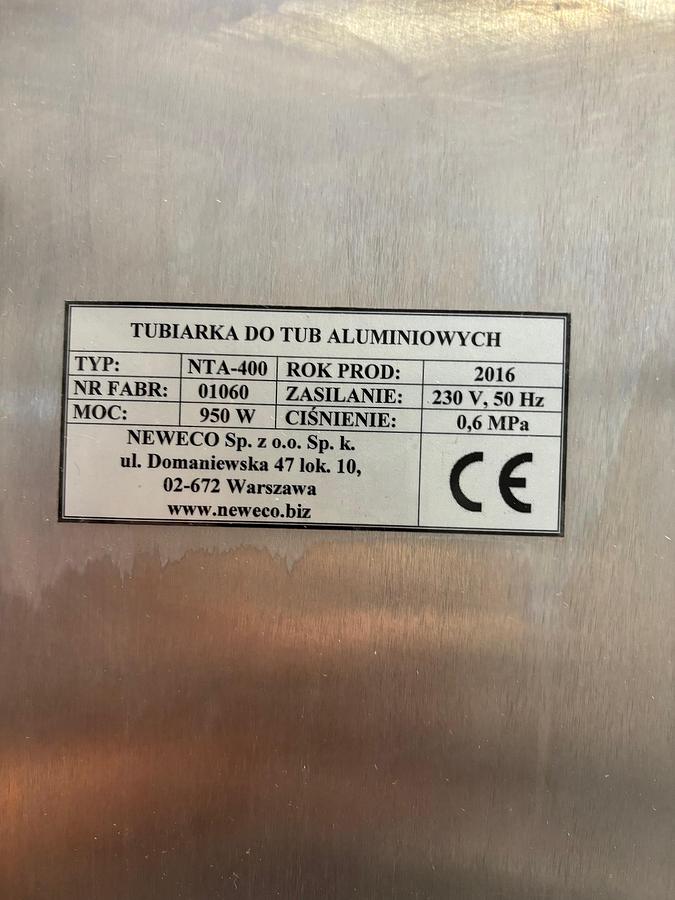 Used 2016 TUBIARKA DO TUB ALUMINIOWYCH NTA-400