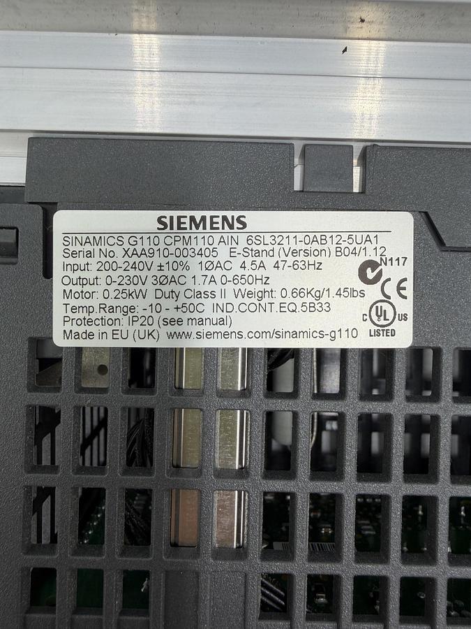 Used SIEMENS SINAMICS G110 CPM110 AIN