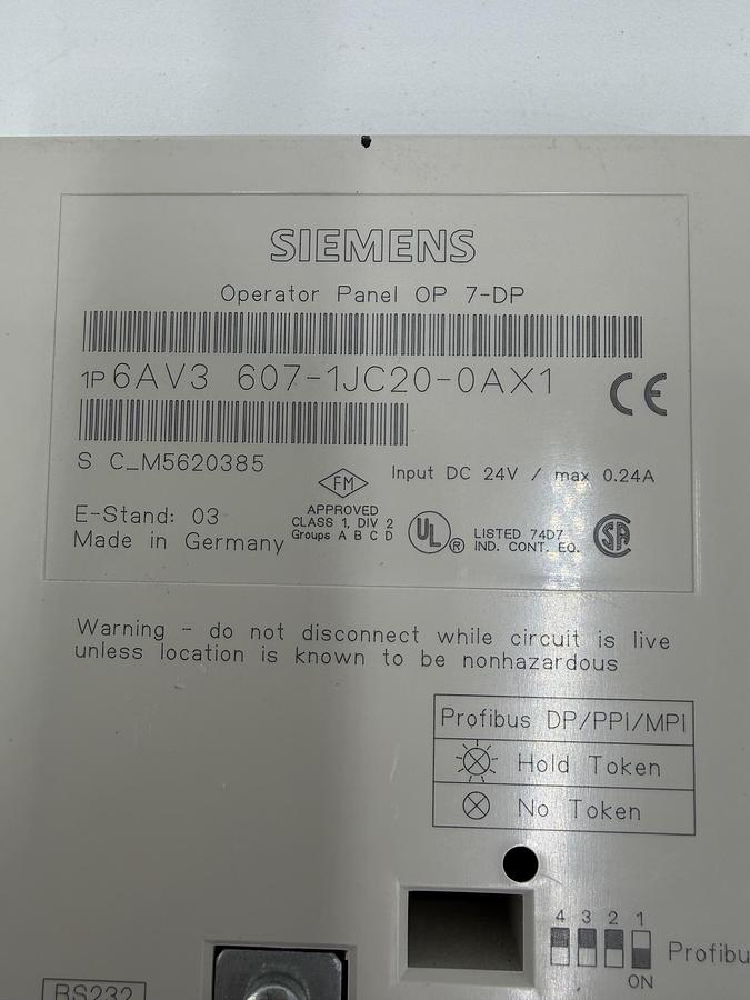 Used SIEMENS SIMATIC OP7