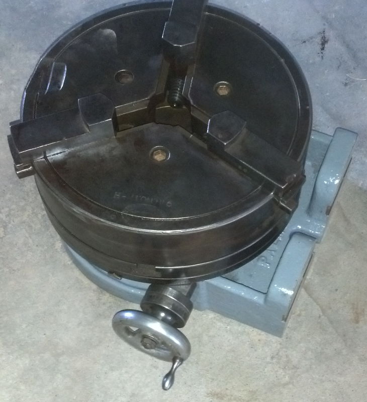 Used 10'' T-Slotted Rotary Table w/ angle mount
