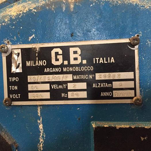 Usato ARGANO GB MONOBLOCCO 10 TON
