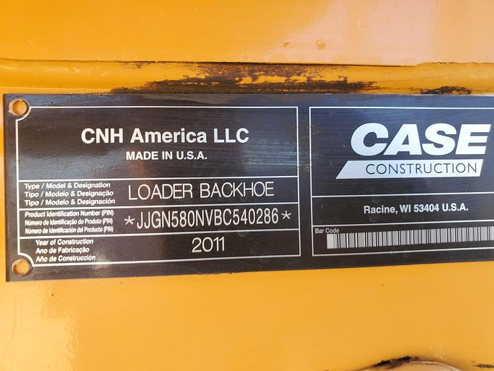 Used 2011 CASE 580N