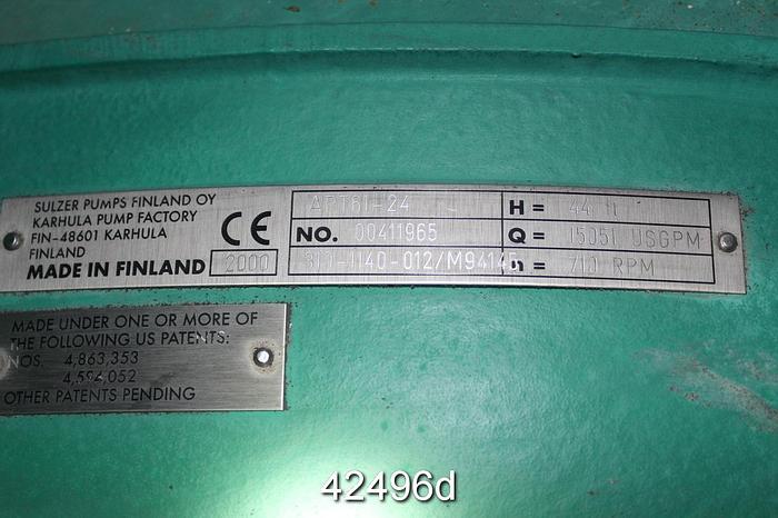 Used Sulzer APT 61-24 24x24x28 Pump #42496